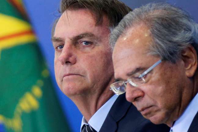Presidente Jair Bolsonaro e ministro da Economia, Paulo Guedes
20/02/2020
REUTERS/Adriano Machado
