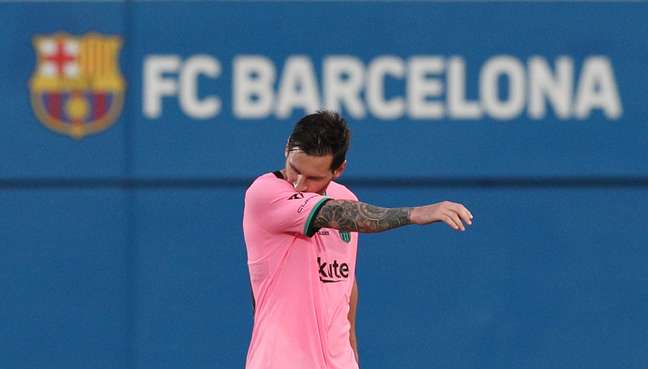 Lionel Messi durante amistoso de pré-temporada do Bracelona contra o Girona
16/09/2020 REUTERS/Albert Gea