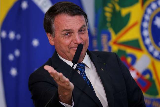 Presidente Jair Bolsonaro em evento no Palácio do Planalto
14/10/2020
REUTERS/Adriano Machado