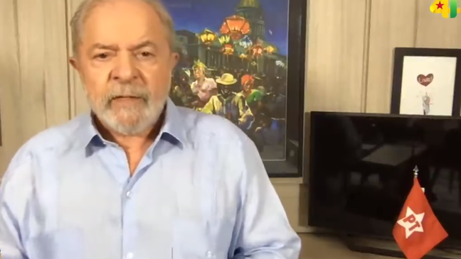 Lula fez uma live no aniversário do PT