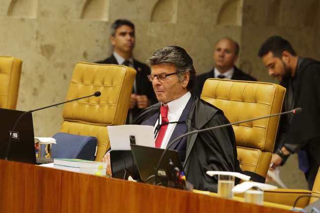 O Ministro Luiz Fux durante Sessão do Superior Tribunal Federal (STF), em Brasília (DF)