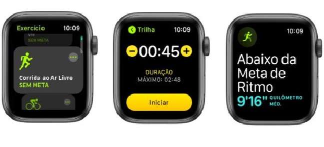 apple watch pausando exercício
