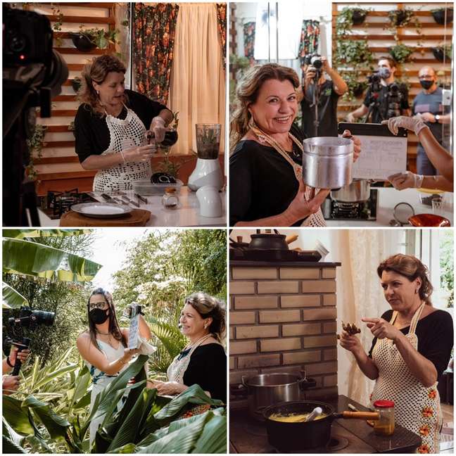 Bastidores das gravações do ‘Divina Receita’ na casa de Olga no interior do Paraná
