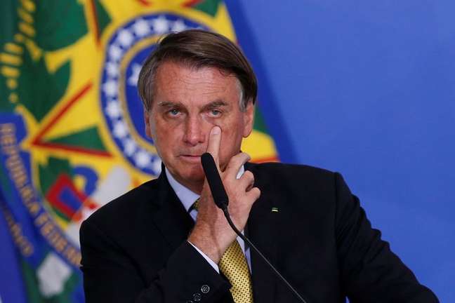 Presidente Jair Bolsonaro durante cerimônia no Palácio do Planalto
REUTERS/Adriano Machado