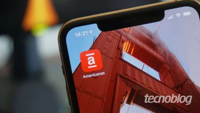 Americanas em um iPhone 