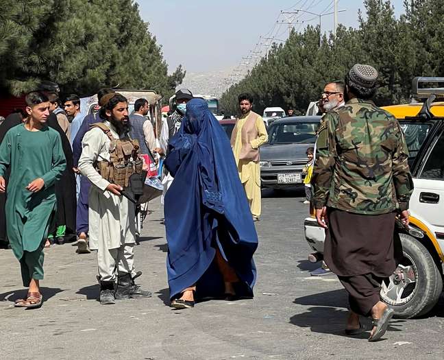 Taliban men on the streets of Kabul