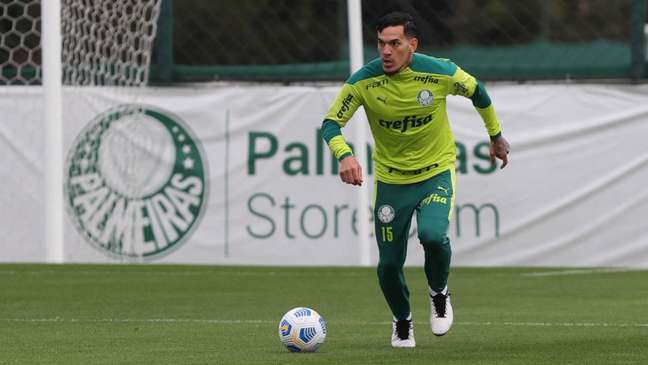 Gustavo Gómez vai ficar à disposição de Abel Ferreira no Palmeiras (Foto: Cesar Greco)