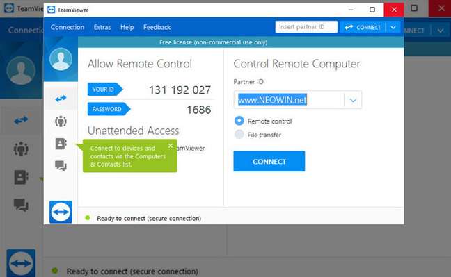 Teamviewer permite acesso remoto ao seu computador