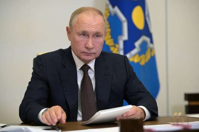 Presidente da Rússia, Vladimir Putin, durante reunião por vídeo em Moscou
16/09/2021  Sputnik/Alexei Druzhinin/Kremlin via REUTERS 