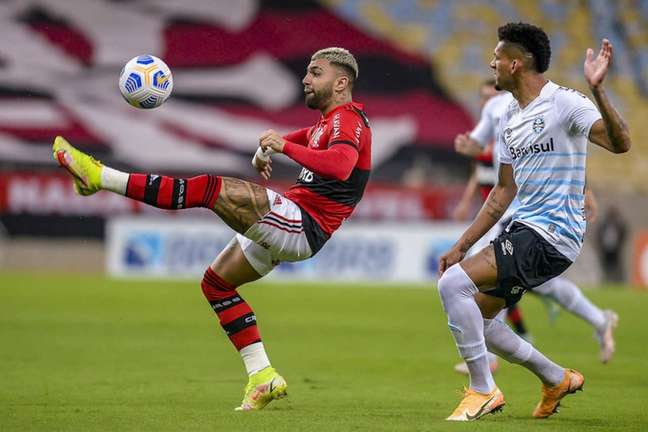 Gabigol foi um dos atletas que teve atuação apagada diante do Grêmio (Foto: Marcelo Cortes/Flamengo)
