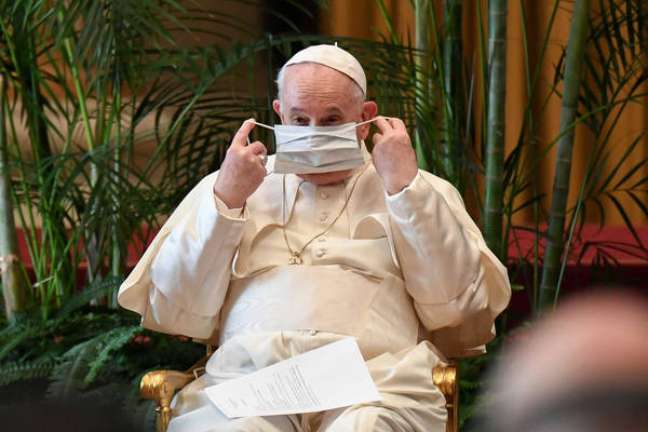 Papa Francisco durante um evento na Cidade do Vaticano