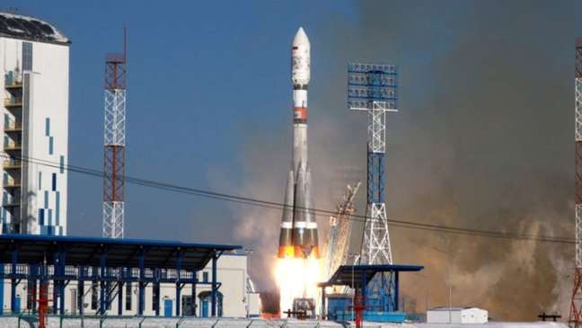 Foguete Soyuz-2 é lançado do Cosmódromo de Vostochny, em Tsiolkovsky 