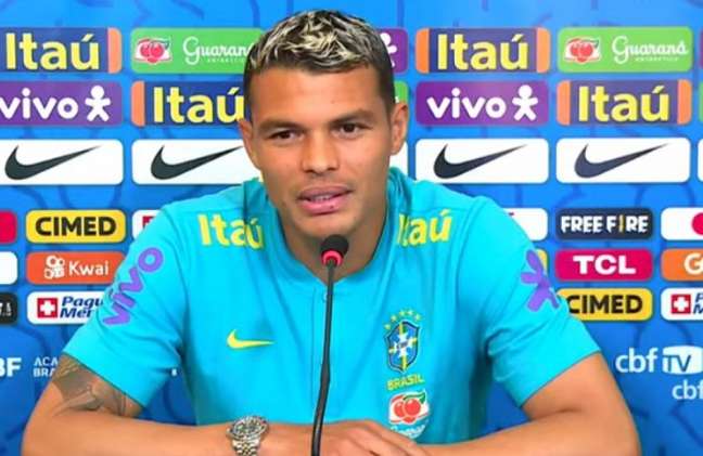 Thiago Silva foi campeão da Copa das Confederações de 2013 e da Copa América de 2019 pela Seleção (Reprodução / CBF TV) Thiago Silva foi campeão da Copa das Confederações de 2013 e da Copa América de 2019 pela Seleção (Reprodução / CBF TV)