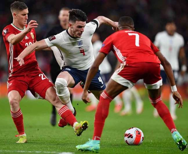 Inglaterra está perto de conseguir vaga na Copa do Mundo de 2022 (Foto: BEN STANSALL / AFP) Inglaterra está perto de conseguir vaga na Copa do Mundo de 2022 (Foto: BEN STANSALL / AFP)