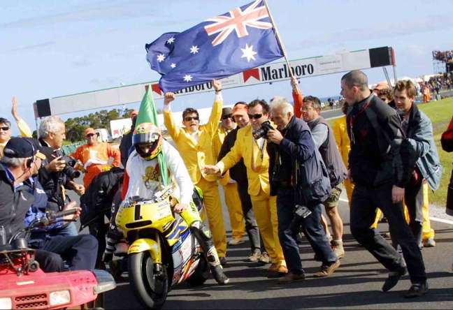 Valentino Rossi sagrou-se campeão das 500cc em 2001 Valentino Rossi sagrou-se campeão das 500cc em 2001