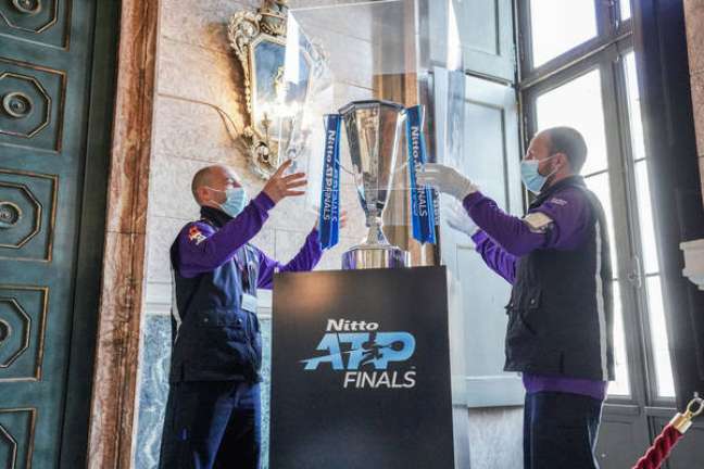 Troféu que o campeão do ATP Finals levantará Troféu que o campeão do ATP Finals levantará