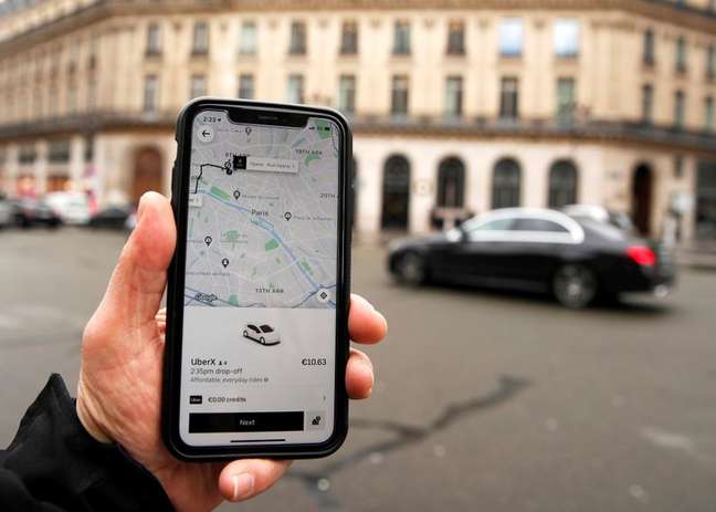 Aplicativo Uber em um telefone celular
05/03/2020
REUTERS/Gonzalo Fuentes