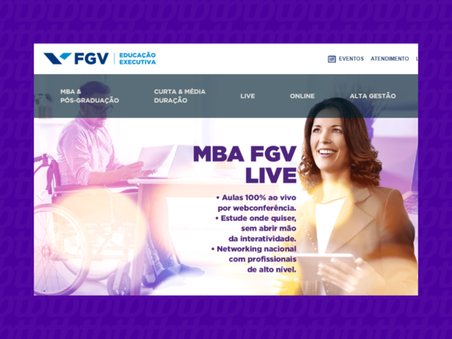 Página inicial da FGV Educação Executiva 