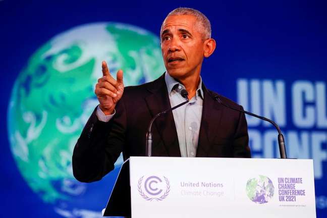 Ex-presidente dos EUA, Barack Obama, discursa na COP26
08/11/2021
REUTERS/Phil Noble