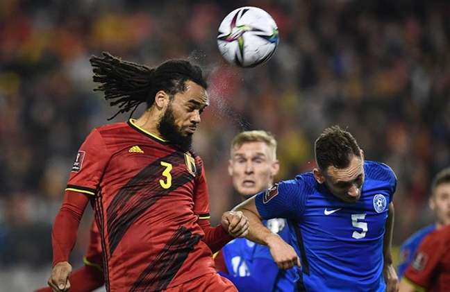 A Bélgica tomou um susto, mas venceu e está na Copa do Mundo de 2022 (Foto: JOHN THYS / AFP)