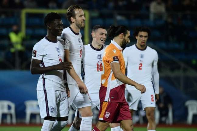 Inglaterra atropelou San Marino na última rodada das Eliminatórias (Foto: FILIPPO MONTEFORTE / AFP)