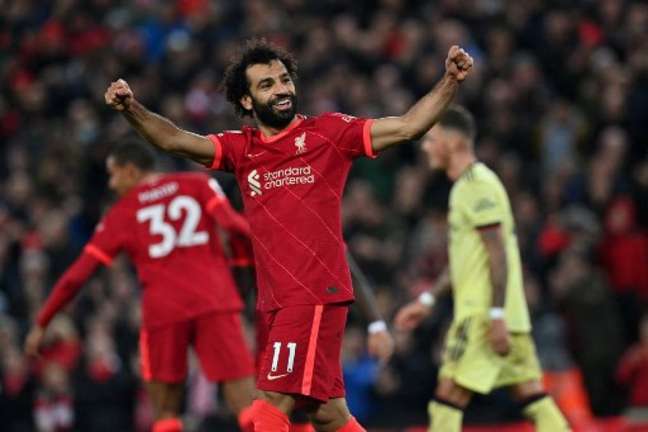 Salah tem média de mais de um gol por jogo nesta Champions (Foto: PAUL ELLIS / AFP)