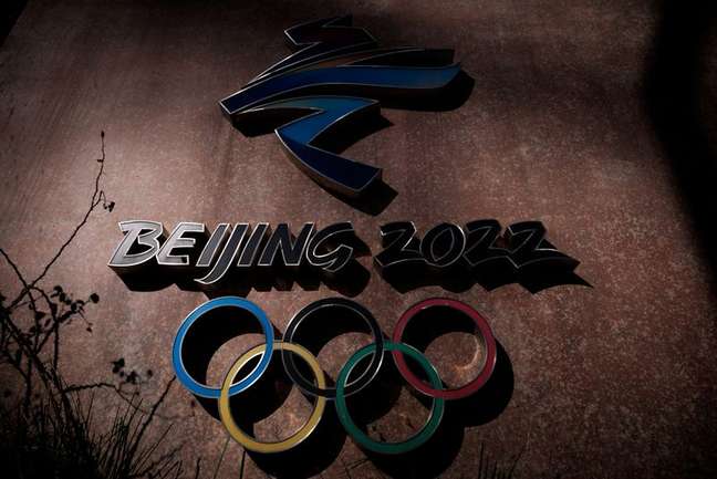 Logo da Olimpíada de Inverno Pequim 2022 em Pequim
10/11/2021 REUTERS/Thomas Peter