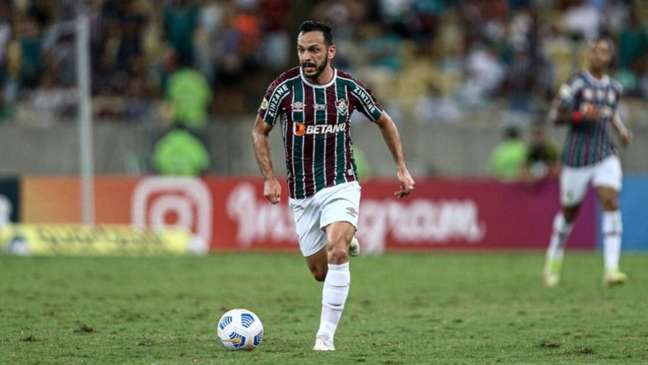 Yago Felipe exaltou a presença da torcida na vitória do Fluminense sobre o Inter (Lucas Merçon/Fluminense F.C.) Yago Felipe exaltou a presença da torcida na vitória do Fluminense sobre o Inter (Lucas Merçon/Fluminense F.C.)