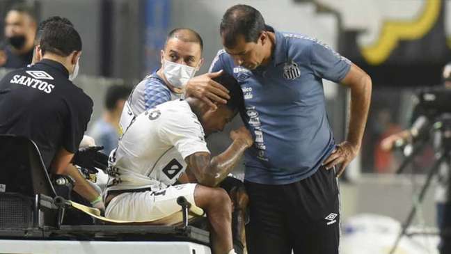 Artilheiro do Santos na temporada, Marinho está fora do duelo no Sul (Foto: Ivan Storti/Santos FC)