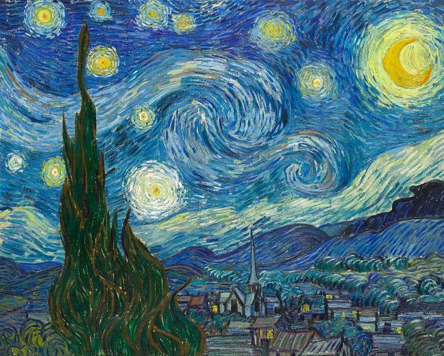 Obra "Noite estrelada", de Van Gogh