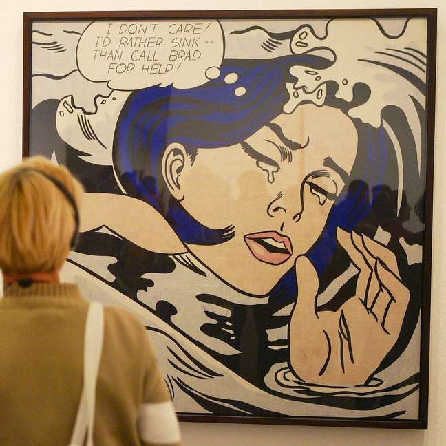 "Garota se Afogando" por Roy Lichtenstein, 1963