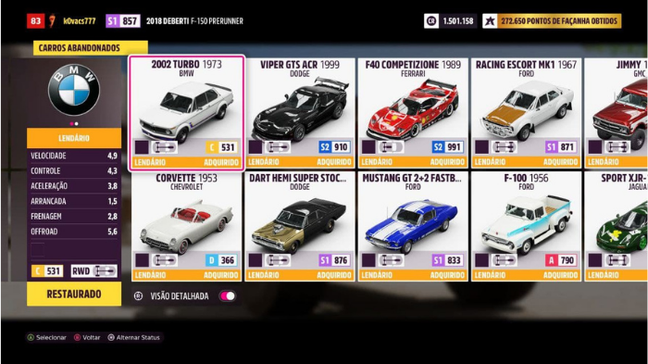 Como encontrar os carros abandonados de Forza Horizon 5? 