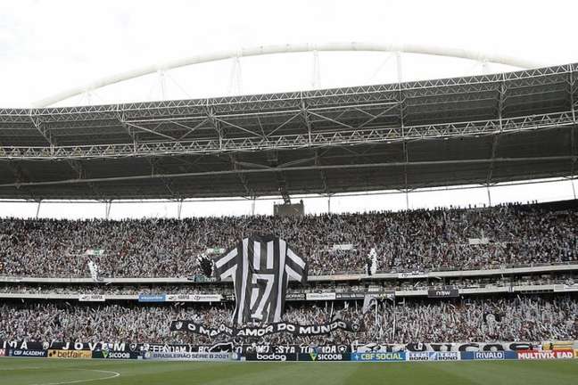 Festa da torcida do Botafogo sobre o Guarani, pela última rodada da Série B (Foto: Vítor Silva/Botafogo)