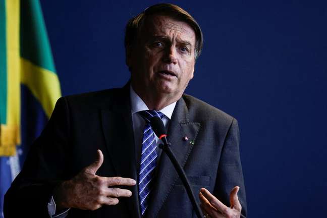 Presidente Jair Bolsonaro durante cerimônia em Brasília
25/11/2021 REUTERS/Ueslei Marcelino
