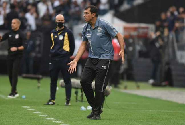 O técnico Fábio Carille tem contrato com o Santos até o final de 2022 (Foto: Ivan Storti / Santos)