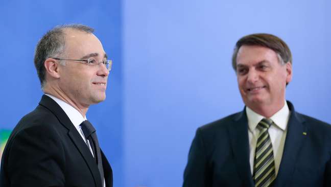 André Mendonça e o presidente da República Jair Bolsonaro