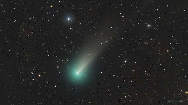 O cometa Leonard na semana passada, quando uma equipe da Nasa capturou esta foto