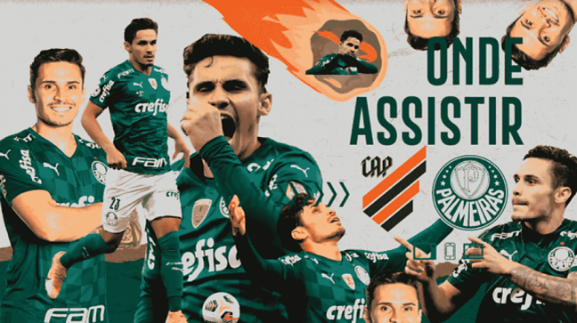 Athletico-PR e Palmeiras se enfrentam nesta segunda (Arte: Matheus Bottura/Arte Palestrina)