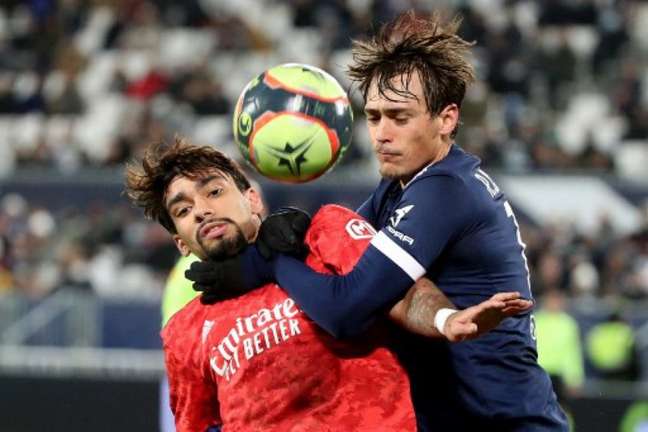 Bordeaux e Lyon empataram em 2 a 2 (Foto: ROMAIN PERROCHEAU / AFP)