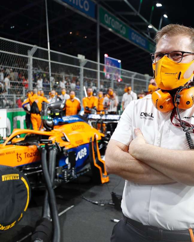 Andreas Seidl, chefe da McLaren, no grid do circuto de Jidá