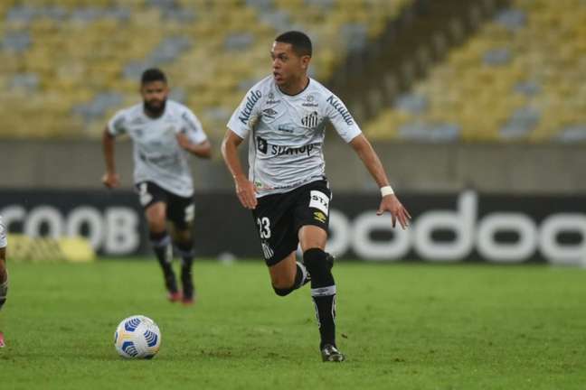 Marcos Guilherme começou a jogada do gol do Santos contra o Flamengo (Divulgação/Santos)