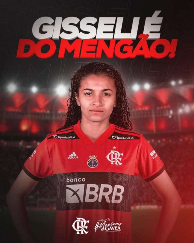 15/12/2021 – 17:44: Feminino: Flamengo acerta contratação de Gisseli, que comemora: "Objetivo é construir uma linda história"