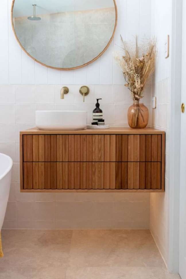 10. Decoração de banheiro com torneira de parede – Foto Style Acurator