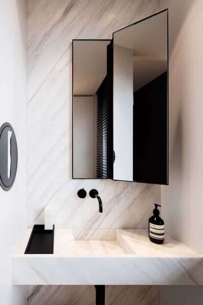 23. Banheiro com cuba de porcelanato e torneira de parede – Foto EPG Plus