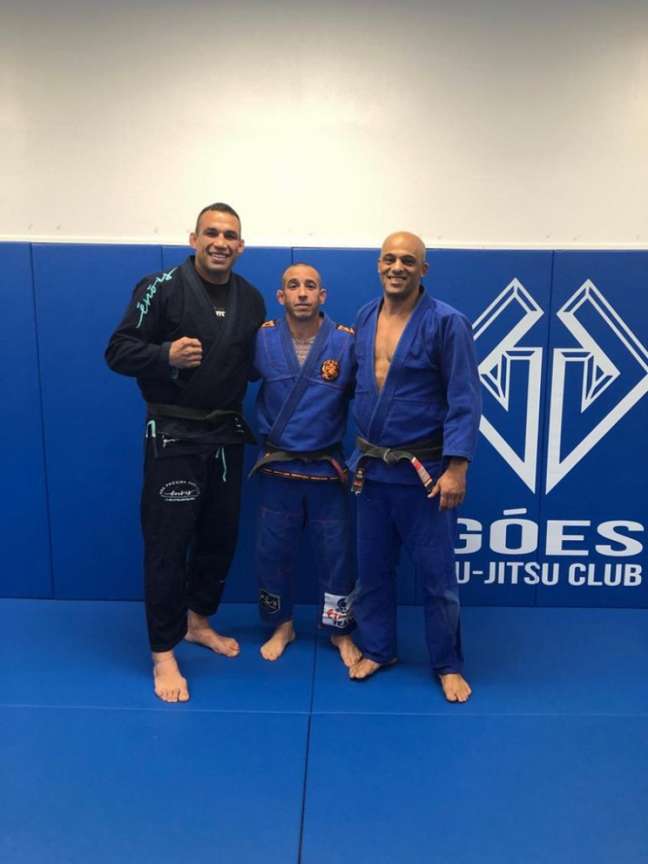 Marcello Frauches (ao centro) com Fabrício Werdum, fera do Jiu-Jitsu e MMA (Foto: Arquivo pessoal)