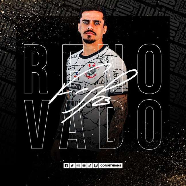 Corinthians anuncia renovação de contrato de Fagner Reprodução/Twitter Corinthians