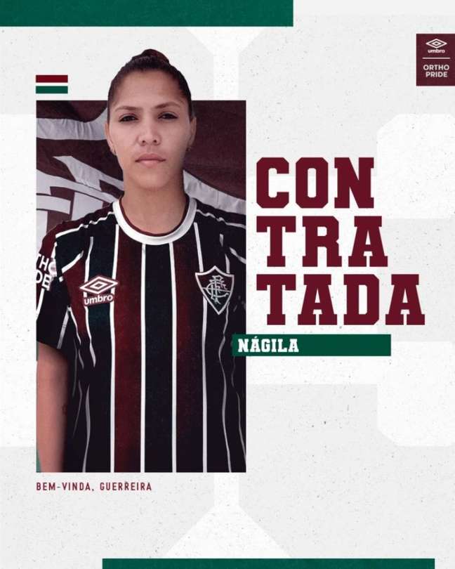 Nágila foi contratada pelo Fluminense e tem passagens pelo Bahia e Minas Brasília (Divulgação/Fluminense)