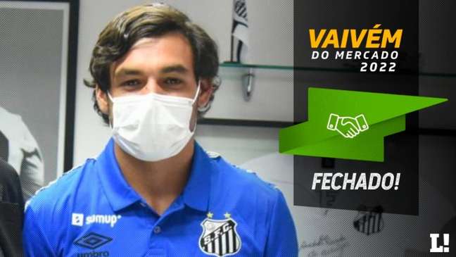 Ricardo Goulart assinou o contrato com o Santos nesta terça (FOTO: Divulgação/Santos FC)