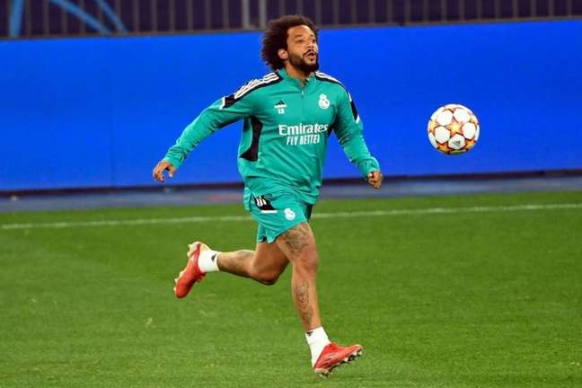 Marcelo perdeu espaço no Real Madrid e fez apenas sete jogos na atual temporada (Foto: SERGEI SUPINSKY / AFP)