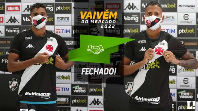 Isaque e Weverton estão emprestados ao Vasco até o final desta temporada (Arte/Lance!)